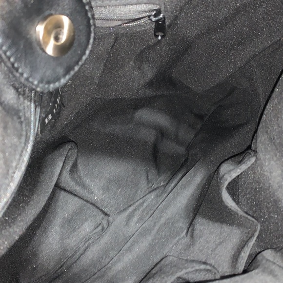 Bueno black faux leather ruffled tier shoulder bag - Picture 6 of 8